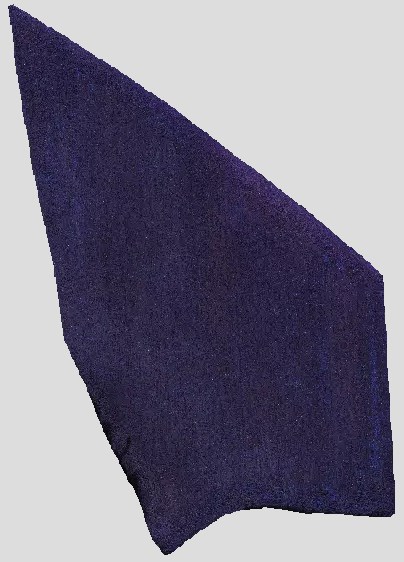 Multispectral UAV orthomap of the same field plot rendered in deep blue-purple